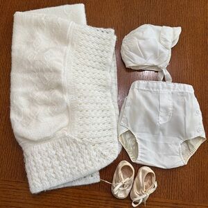 Vintage 1965 Newborn Baby Items - Ivory